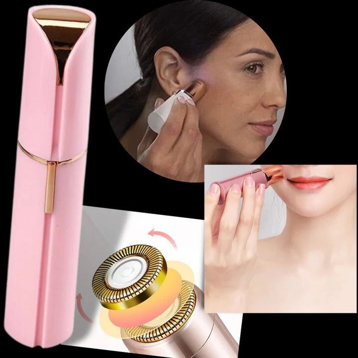 LED Light Facial Hair Trimmer for Women with Removable Head Design