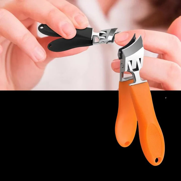Stainless Steel Blade Nail Clipper with Wide Jaw Design