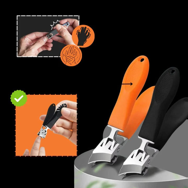 Stainless Steel Blade Nail Clipper with Wide Jaw Design