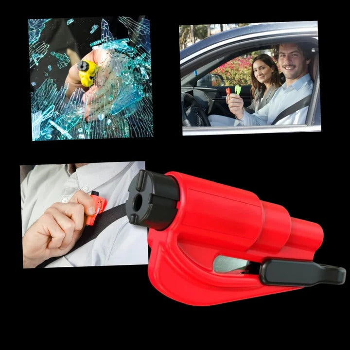 Emergency Car Tool with Seatbelt Cutter and Window Breaker – 2-in-1