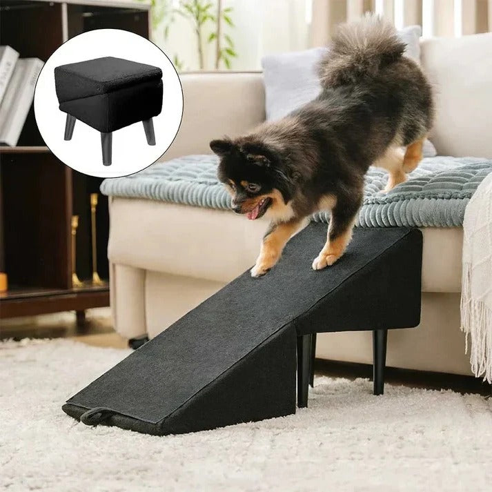Dog Ramp with Foldable Steps for Easy Pet Access