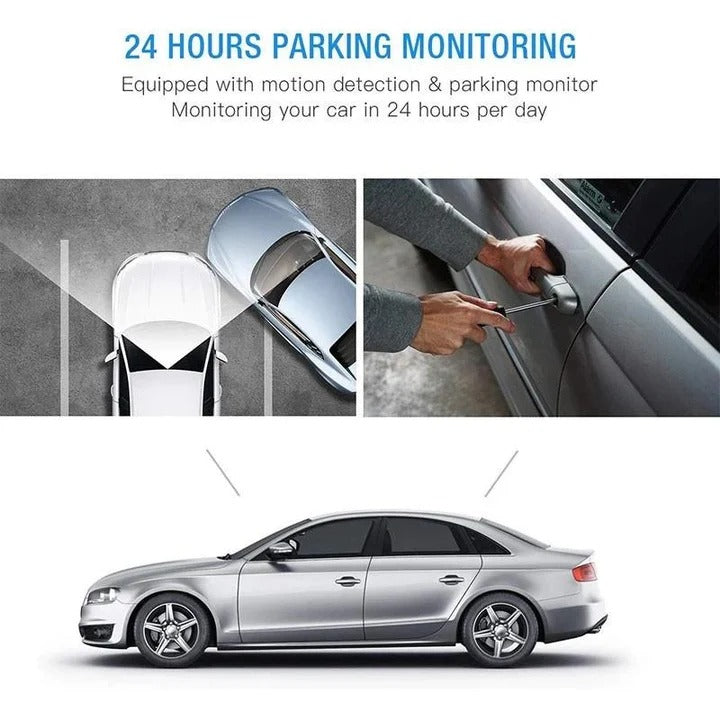 1080P Dual Dash Camera with Wide Angle Lens and 4-Inch Display