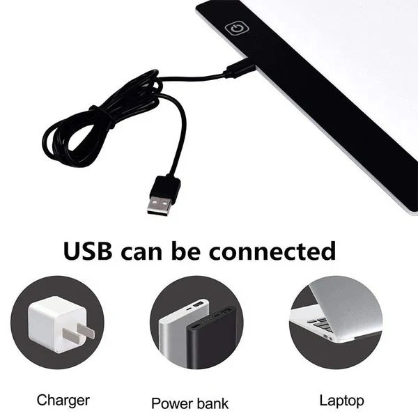 USB Light Pad for Drawing A4 Size with Adjustable Brightness