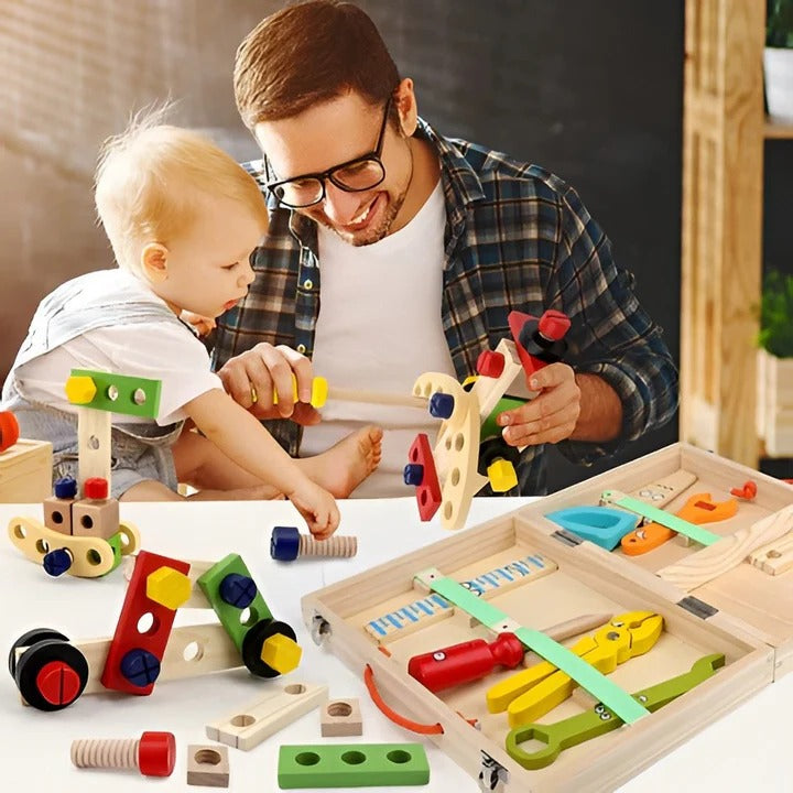 35-Piece Building Tool Set for Kids with Storage Toolbox
