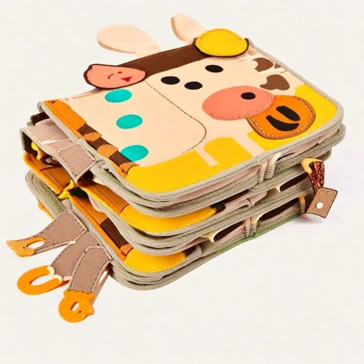 Kids' Carry Handle Activity Book Featuring Textures and Shapes