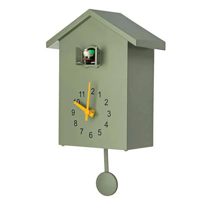 Adjustable Hourly Bird Call Wooden Cuckoo Wall Clock Decoration