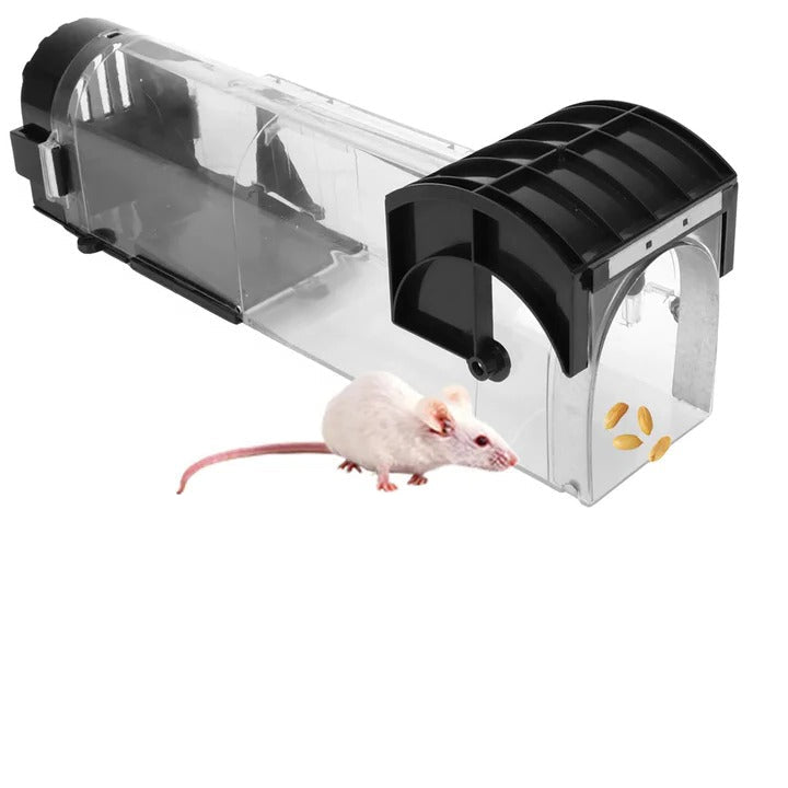 Reusable Mouse Trap for Catch and Release with Self-Locking Door