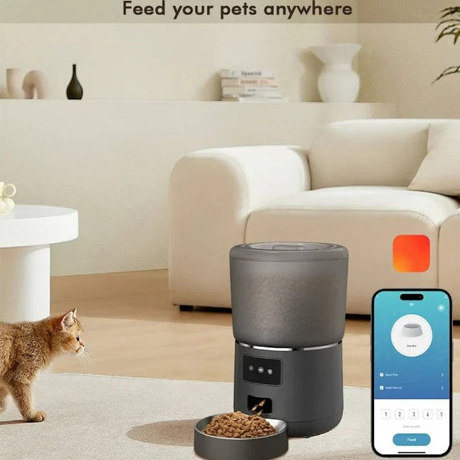 Smart Pet Food Dispenser with Timer and App-Controlled Portions