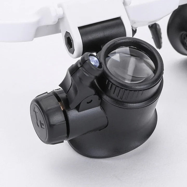 Magnifying Glasses with Dual Lights and 4 Lenses for Precision Tasks