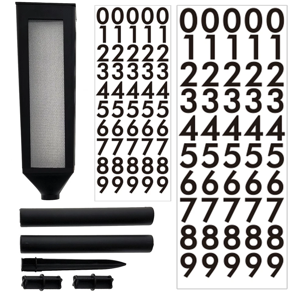 Solar-Powered Address Sign Stake with Adjustable Height and Custom Numbers