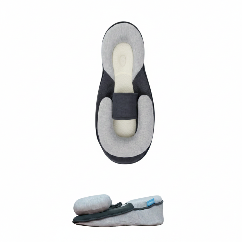 Baby Inclined Sleeper with Surrounding Belt and Anti-Roll Support, 10° Angle