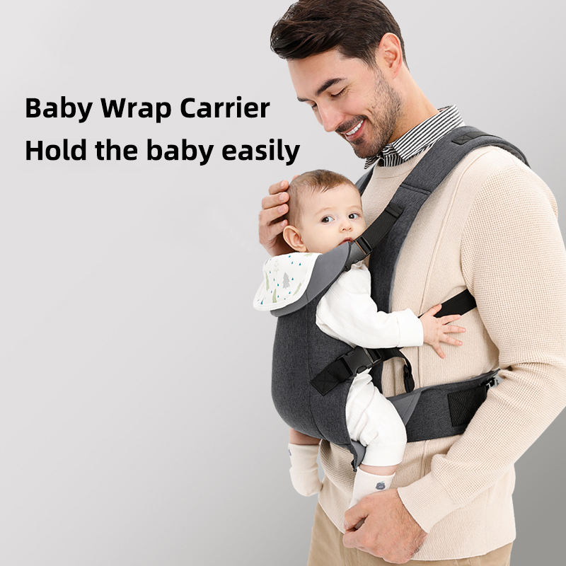 Outdoor Baby Carrier with Adjustable Hipseat and Kangaroo Sling Wrap