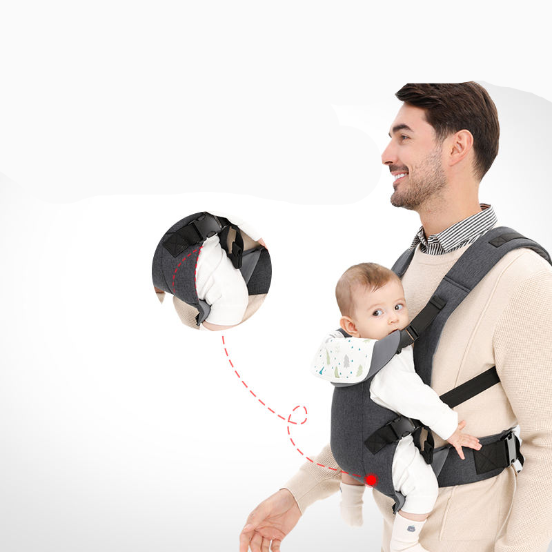 Outdoor Baby Carrier with Adjustable Hipseat and Kangaroo Sling Wrap