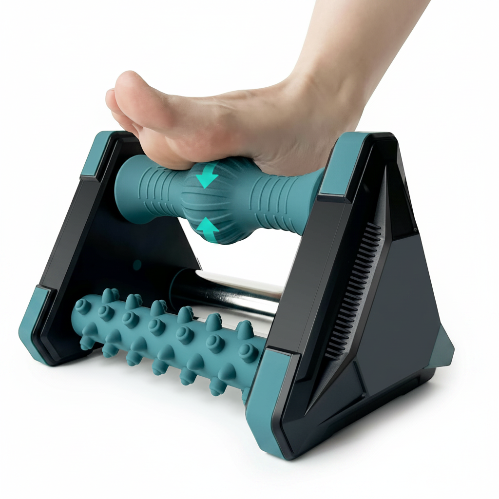 Arch Stretching Foot Rocker with Textured Grip and Massage Ridges