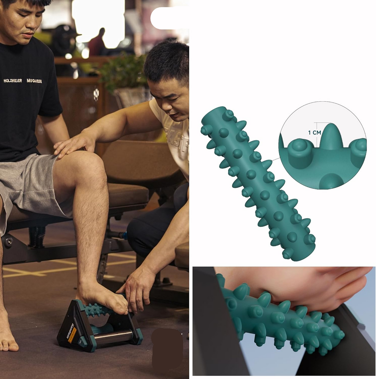 Arch Stretching Foot Rocker with Textured Grip and Massage Ridges