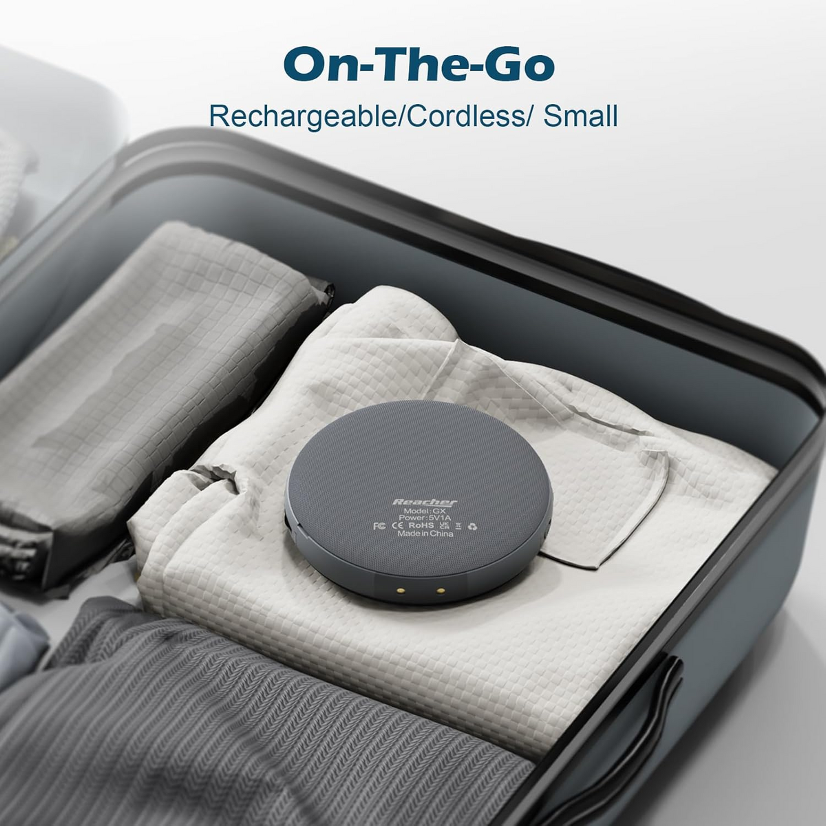 Vibrating Alarm Clock with 110dB Sound and Cordless Pillow Disc for Deep Sleepers