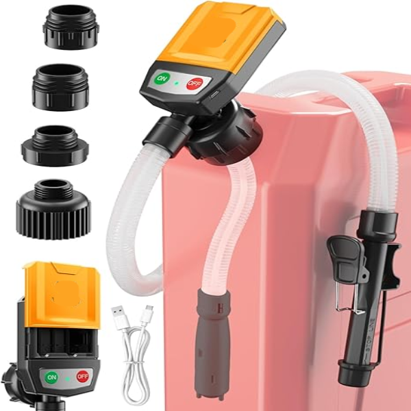 Fuel Transfer Pump with Automatic Shutoff Sensor and Various Tank Adapters