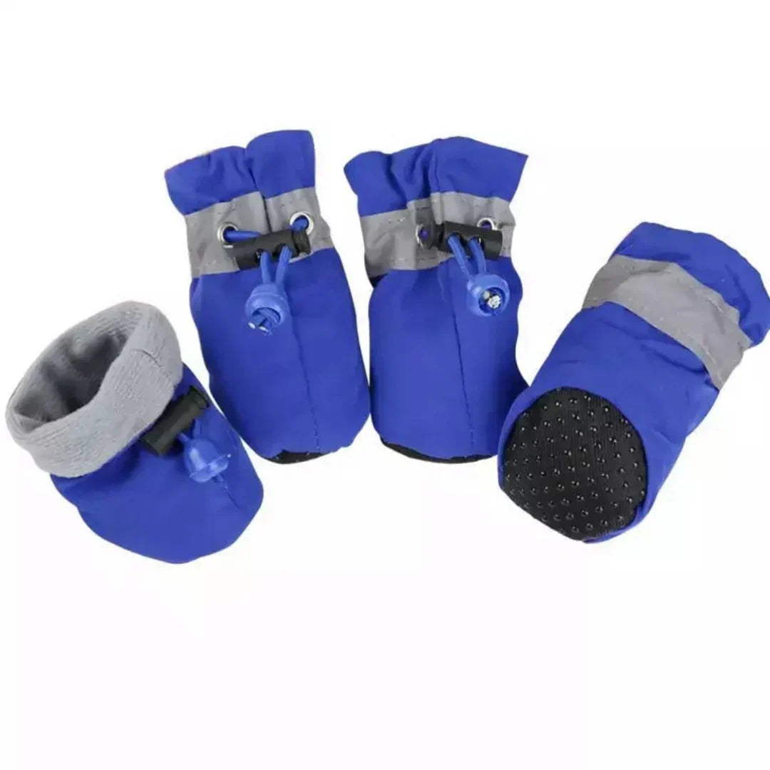 Winter Dog Booties with Non-Slip Sole and Insulated Lining