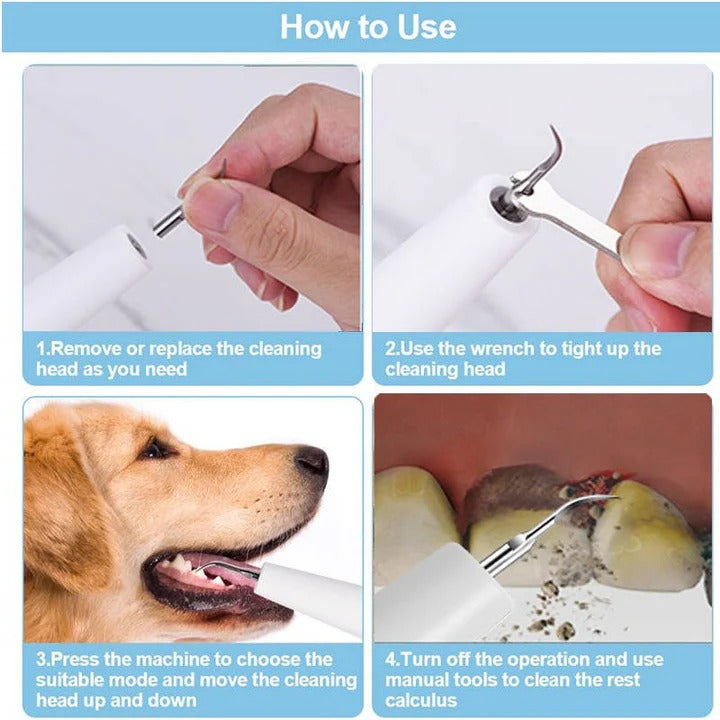 Gentle Oral Cleaner for Dogs – Ultrasonic Dental Tool for Pets