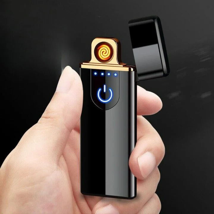 Portable Electric Lighter with USB Rechargeable and Wind-Resistant Feature
