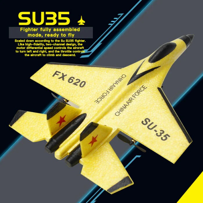 2.4GHz Remote Control LED Glider Aircraft SU35 and SU57