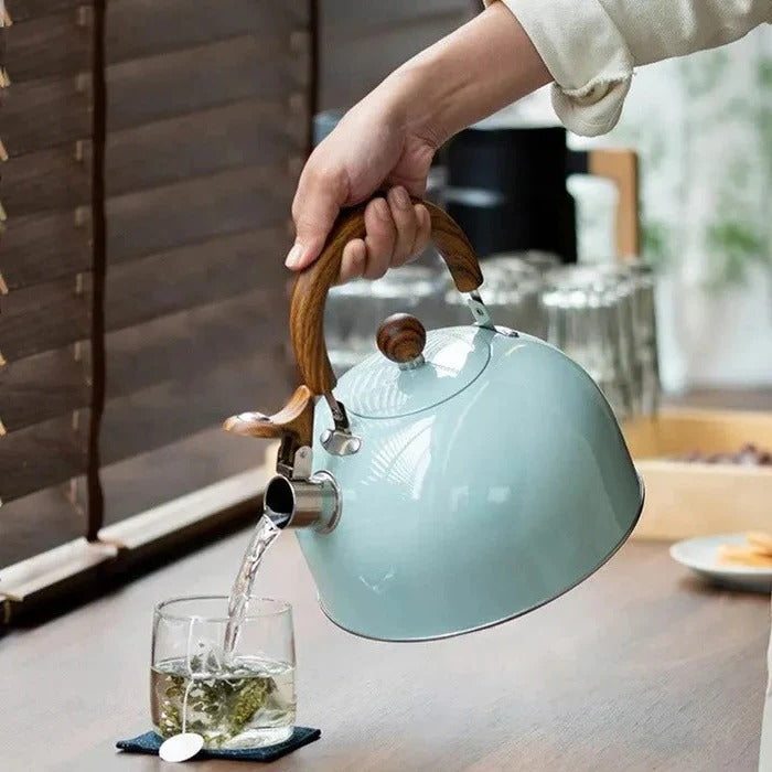 Whistling Stainless Steel Kettle for Induction and Gas Cooktops