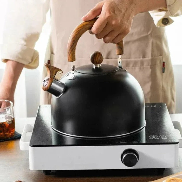 Whistling Stainless Steel Kettle for Induction and Gas Cooktops