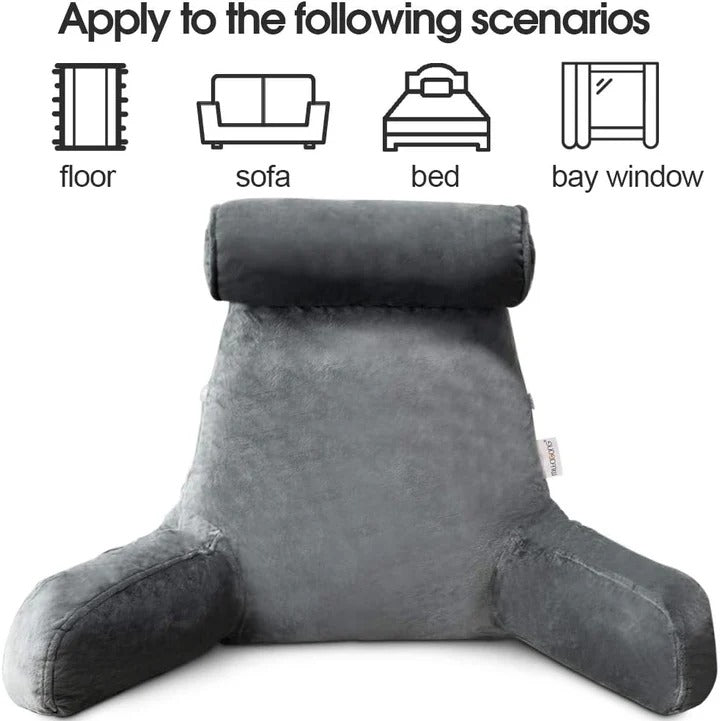 Reading Cushion with Arm Support – Bed Rest Pillow