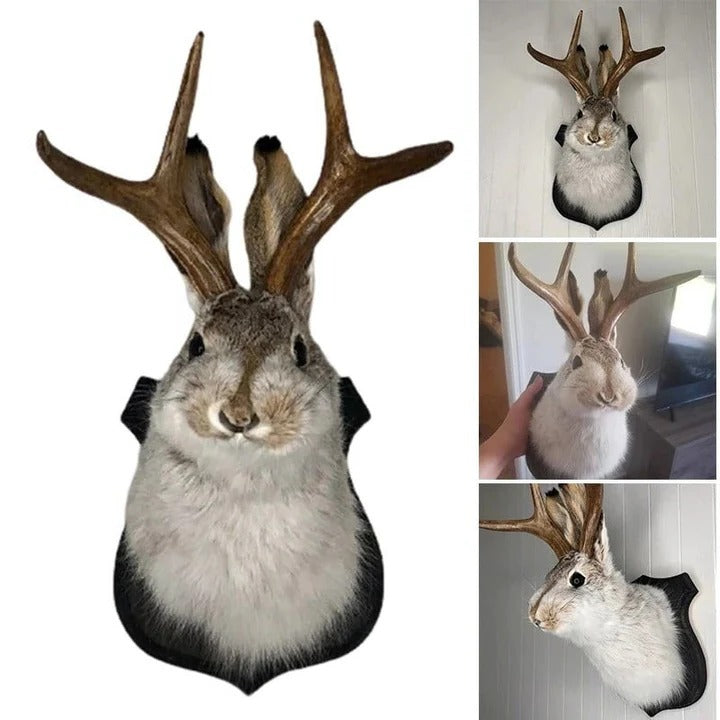 Jackalope Wall Art Sculpture for Interior Decoration