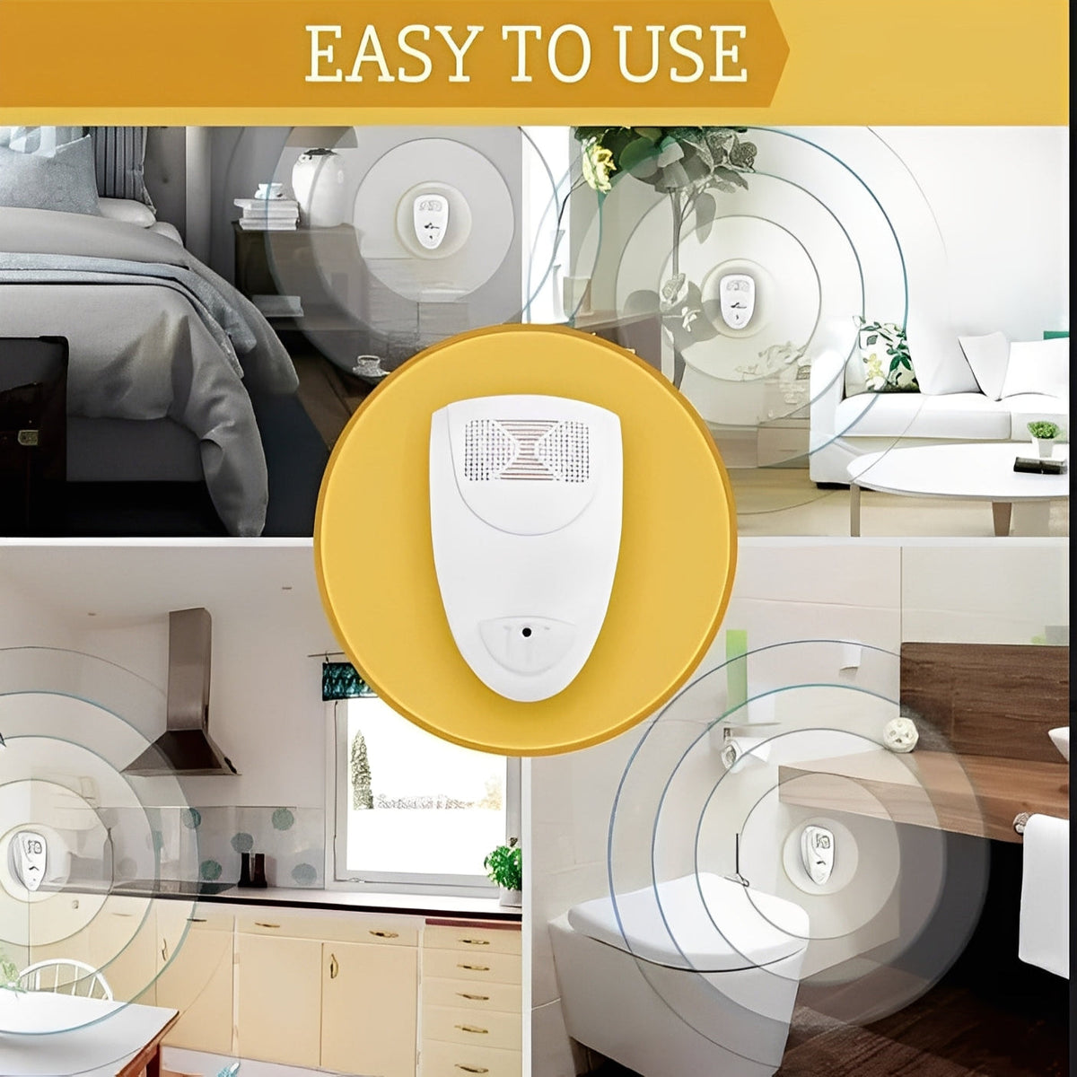 Indoor Ultrasonic Pest Repellent Device – Electronic Deterrent
