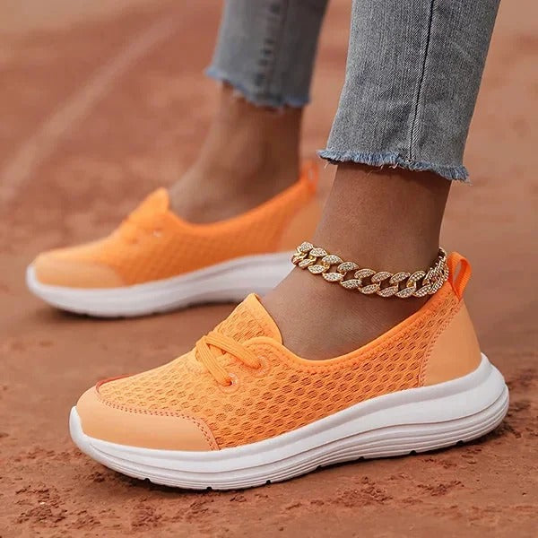 Wedge-Designed Mesh Footwear for Women