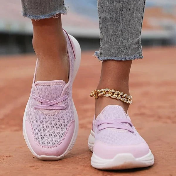 Wedge-Designed Mesh Footwear for Women