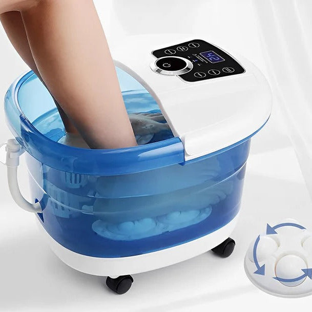 Foot Spa Massager with Heat, Rollers, and Bubbles - 500W