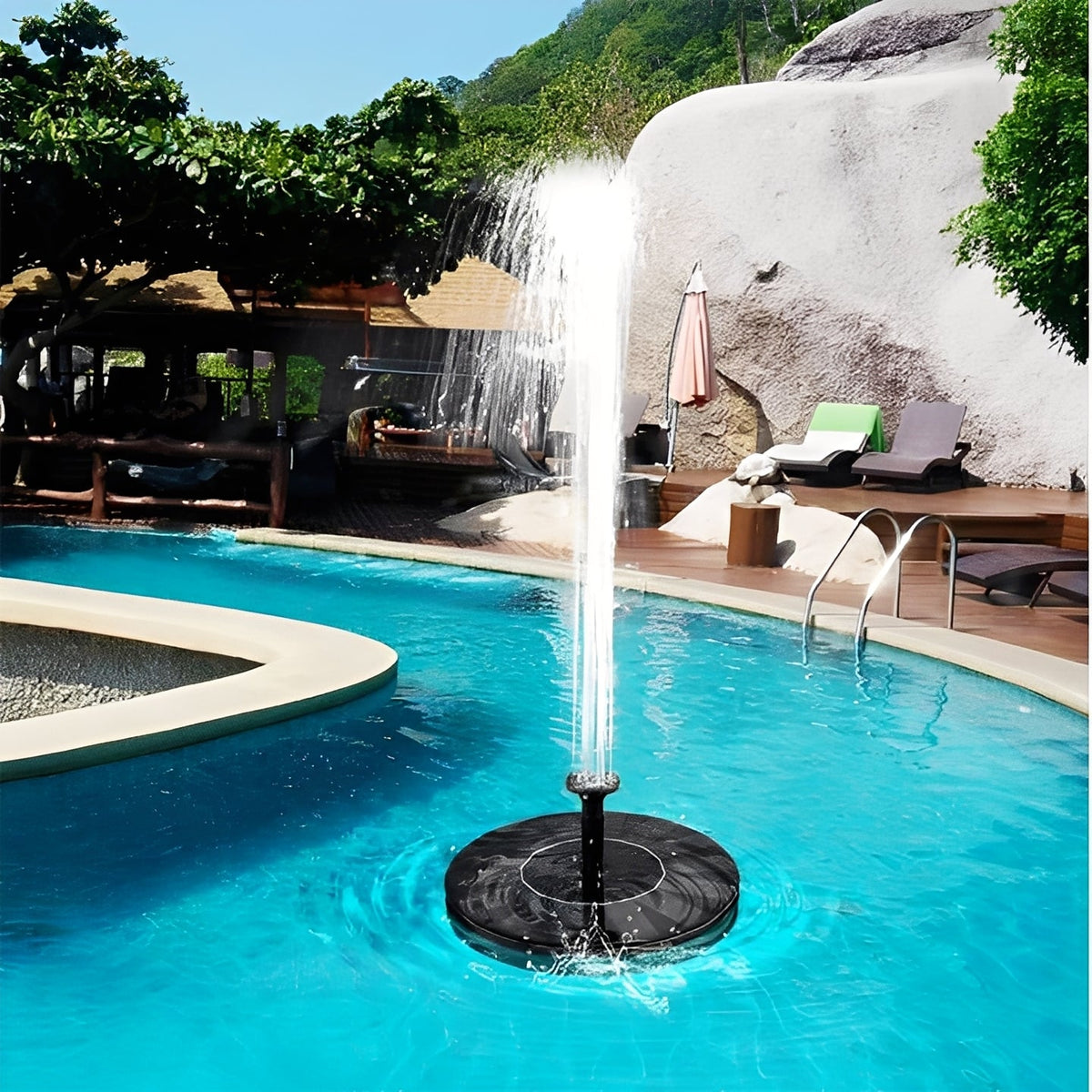 Solar-Powered Floating Fountain Pump for Ponds and Bird Baths