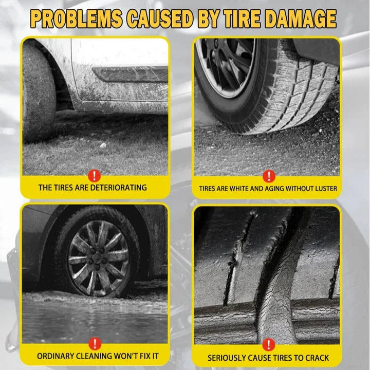 Set of 2 Tire Shine Spray for Surface Protection