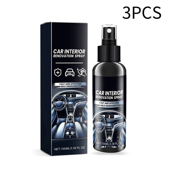 Set of 3 Interior Surface Cleaning Sprays for Cars