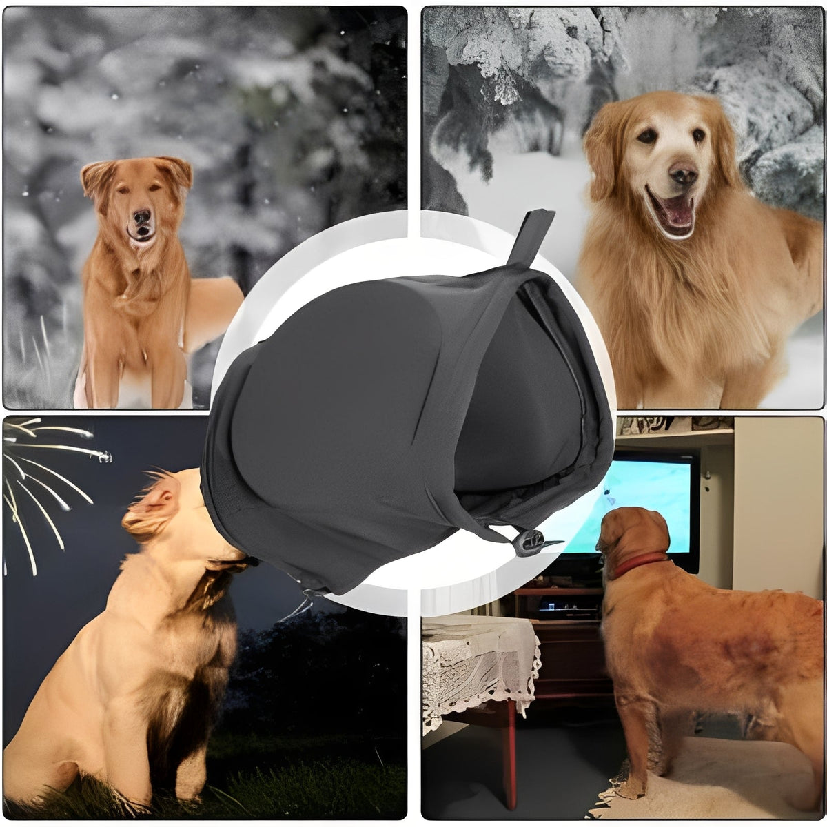 Adjustable Pet Head Wrap Hoodie for Dogs