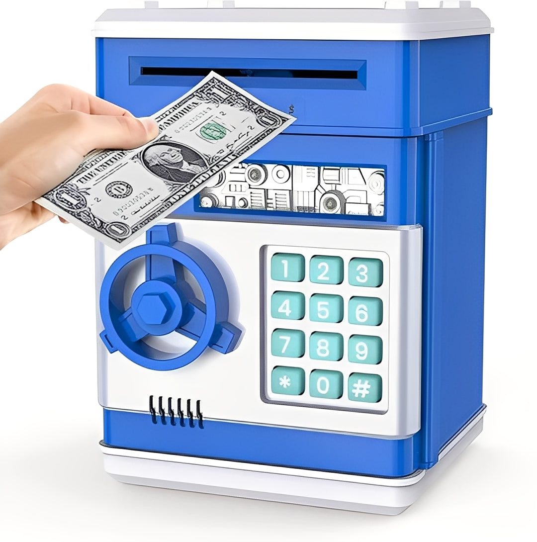 Electronic Piggy Bank for Kids with Coin Slot and Password Protection