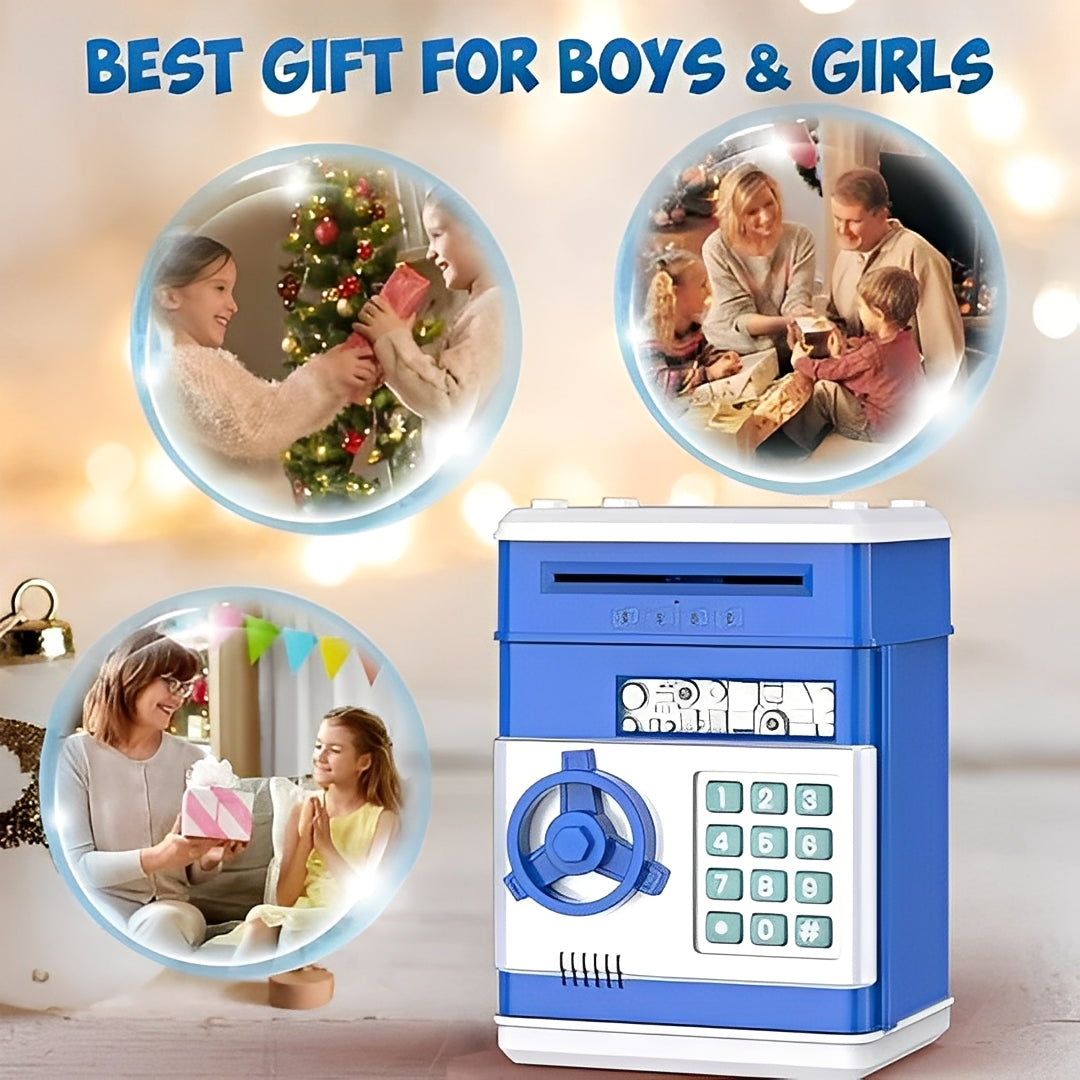 Electronic Piggy Bank for Kids with Coin Slot and Password Protection