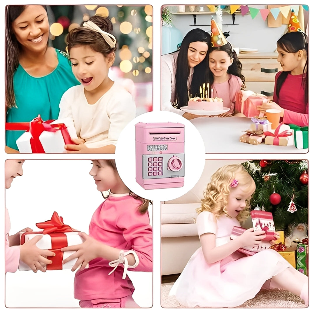 Electronic Piggy Bank for Kids with Coin Slot and Password Protection
