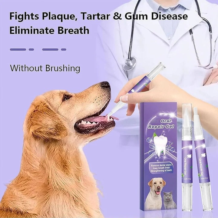 Set of 3 Oral Gels for Dog Teeth and Gum Health