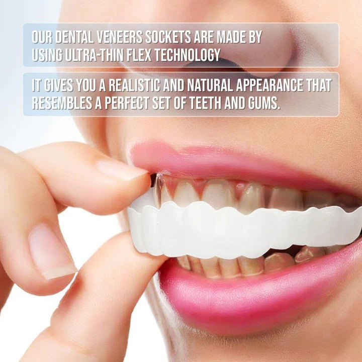 Teeth Veneer Set for Upper and Lower Coverage - Clip-On Design