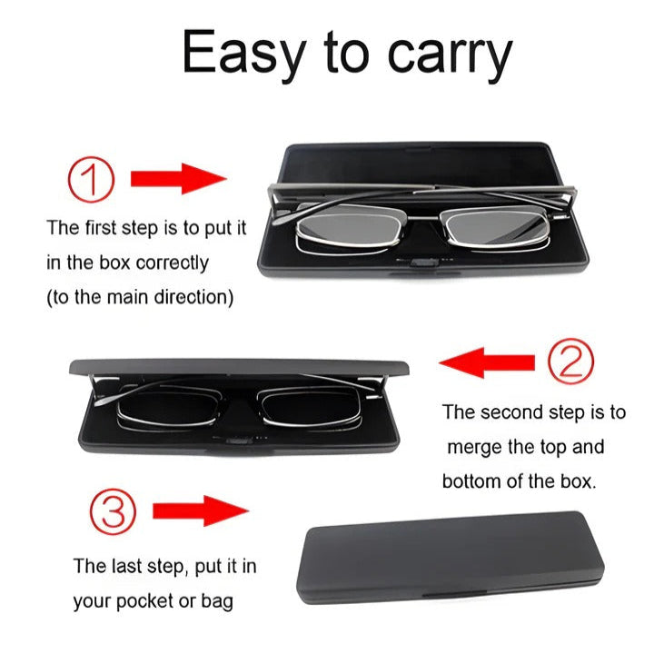 Stainless Steel Frame Folding Eyewear for Close Work