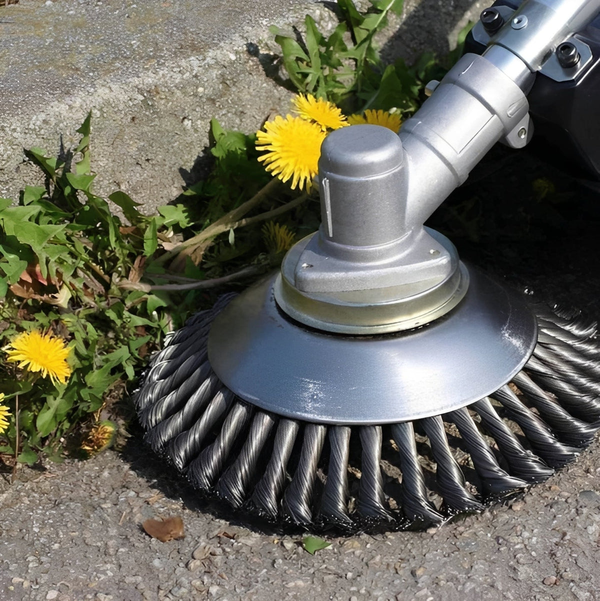 Weed Brush Head for Grass Cutting - Carbon Steel Trimmer Attachment
