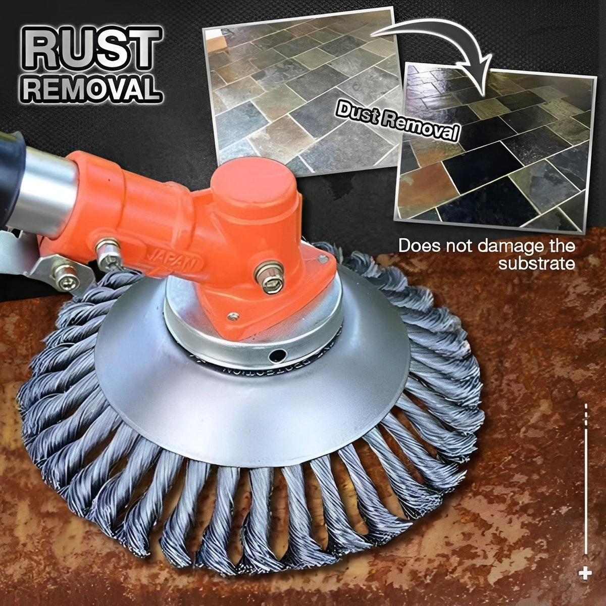 Weed Brush Head for Grass Cutting - Carbon Steel Trimmer Attachment