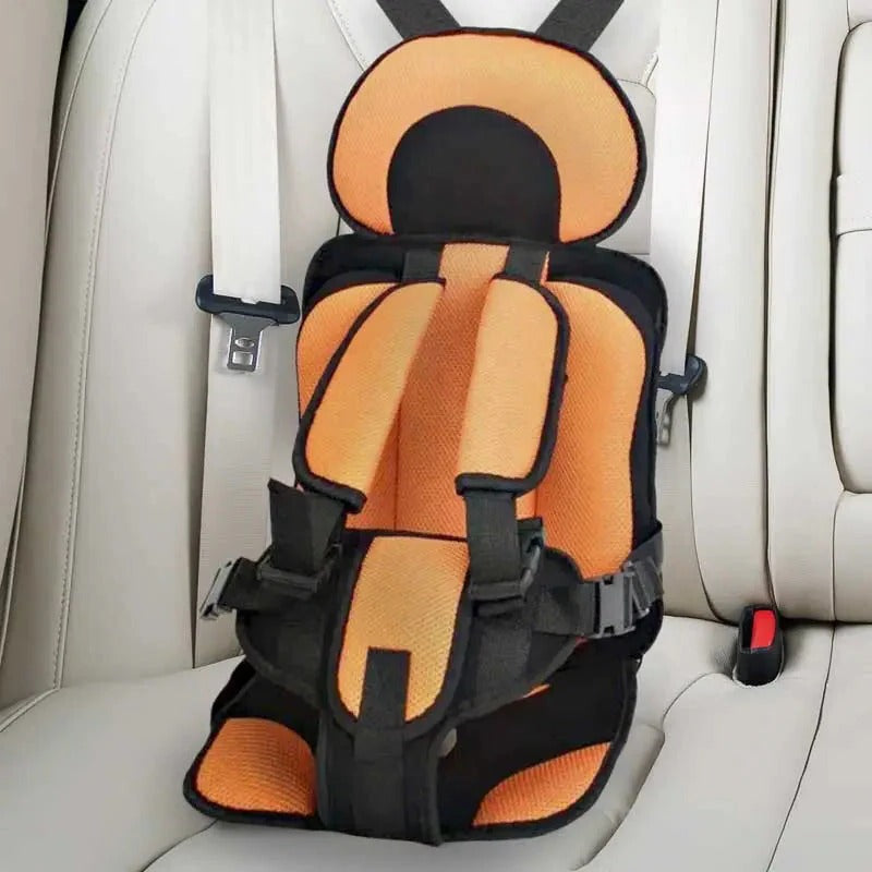 Child Safety Seat Cushion with Strapping System for Vehicles