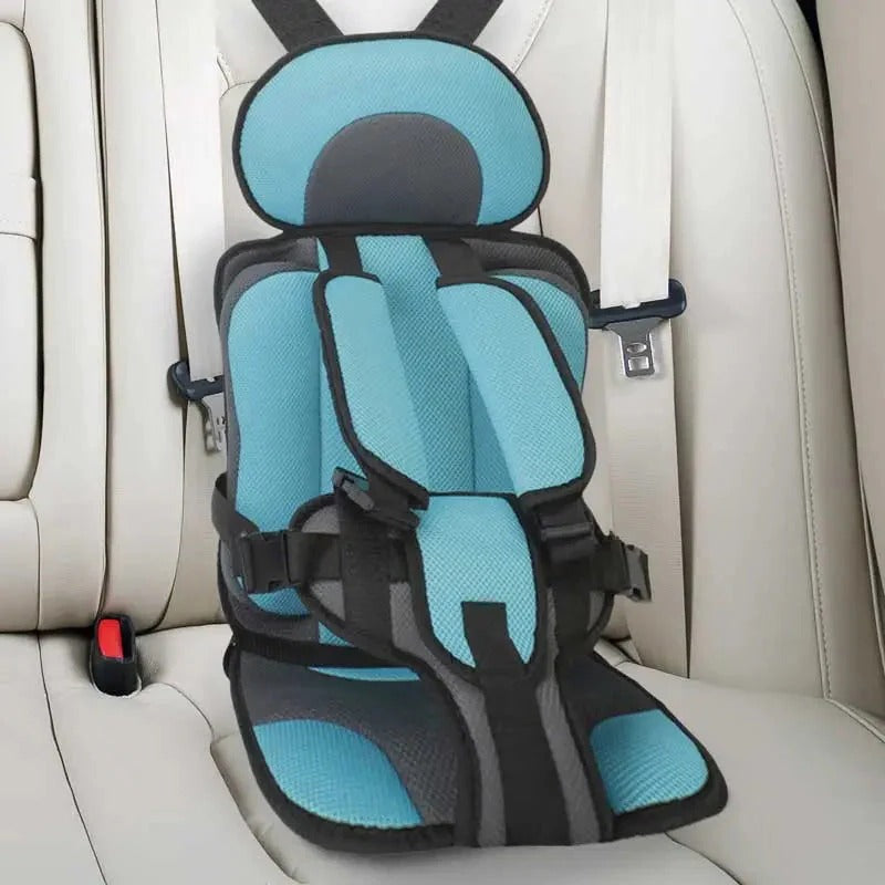 Child Safety Seat Cushion with Strapping System for Vehicles