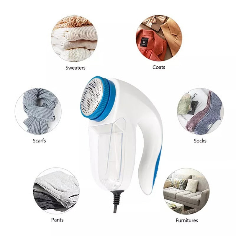 Lint Remover for Fabrics - Electric Shaver with Mesh Guard and Blades