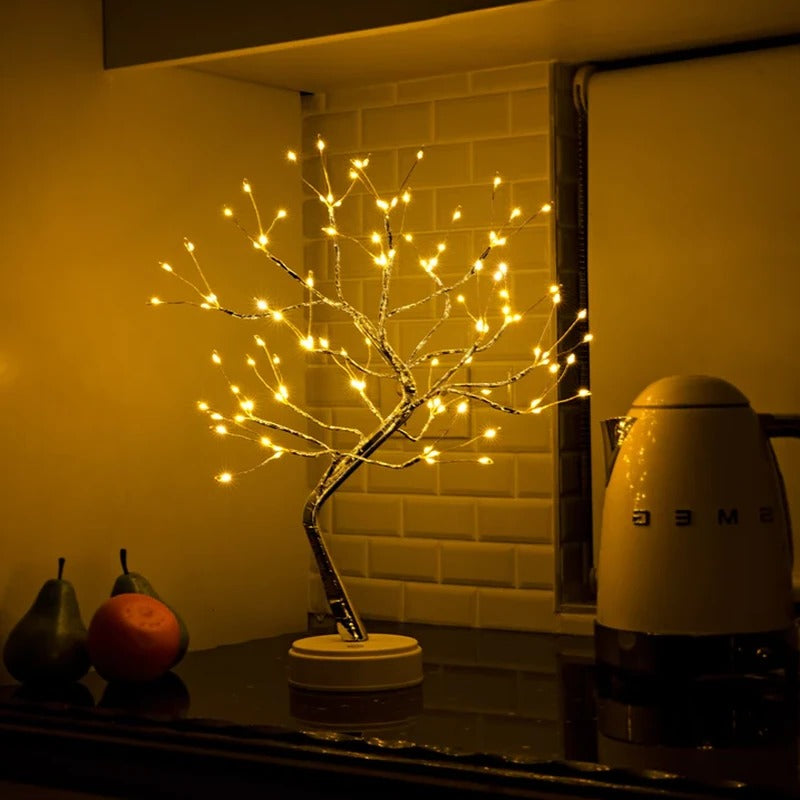 Table Lamp with Warm White LED Light - Spirit Tree Design