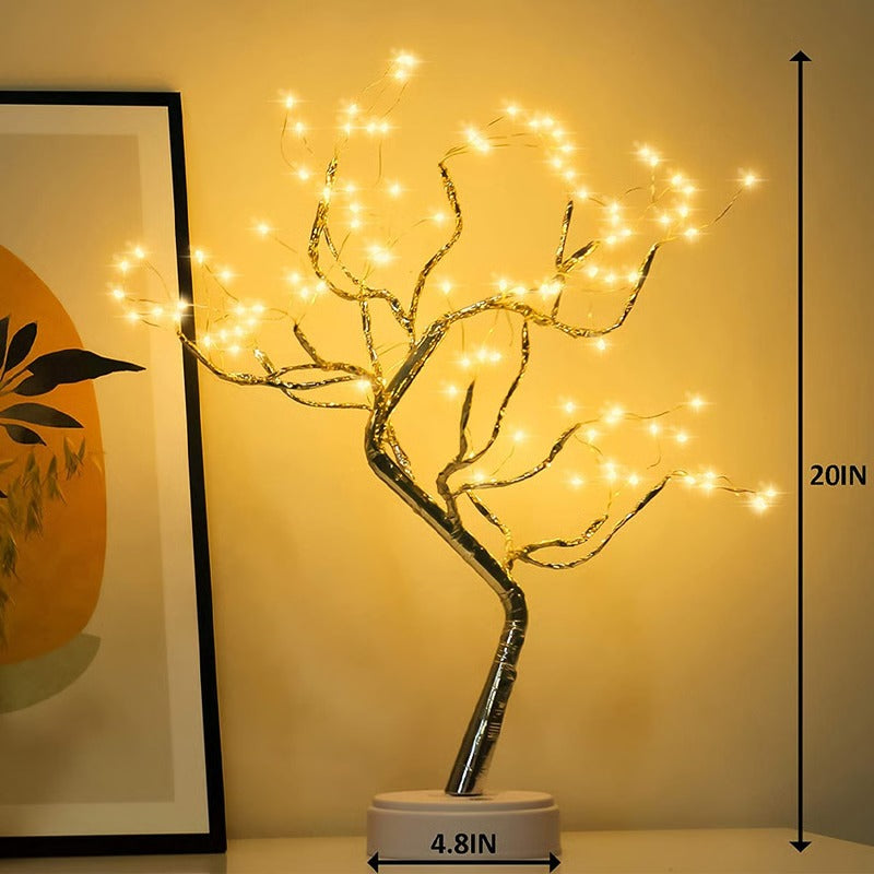 Table Lamp with Warm White LED Light - Spirit Tree Design